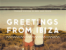 Tablet Screenshot of greetingsfromibiza.com